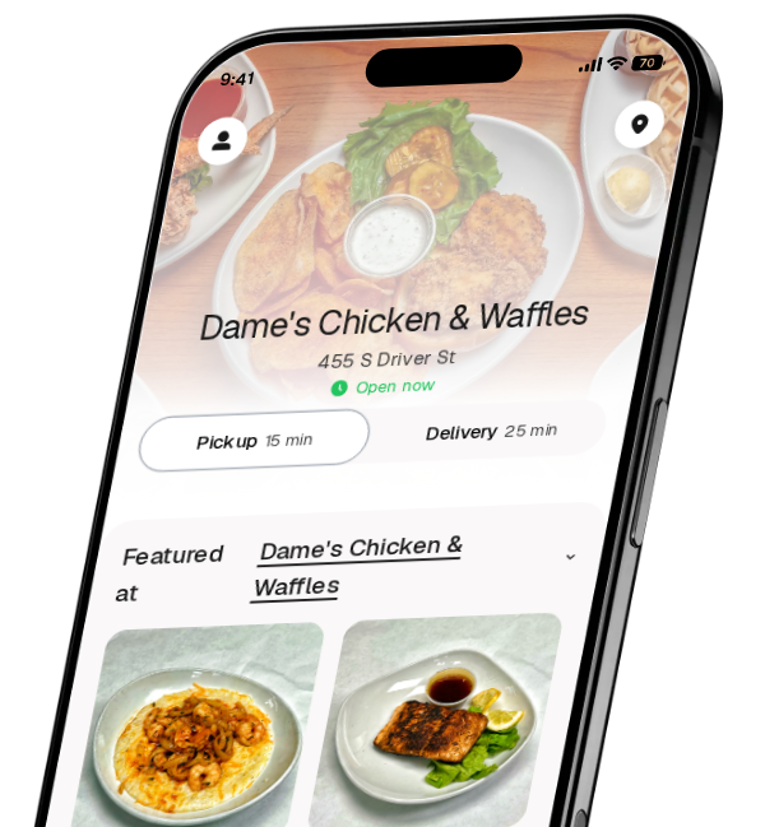 Dame's Chicken & Waffles app preview